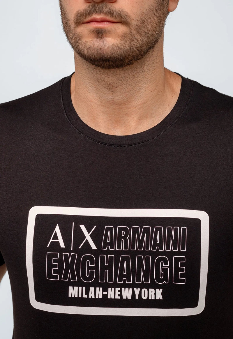 Camiseta Armani Exchange Milan New York Preto