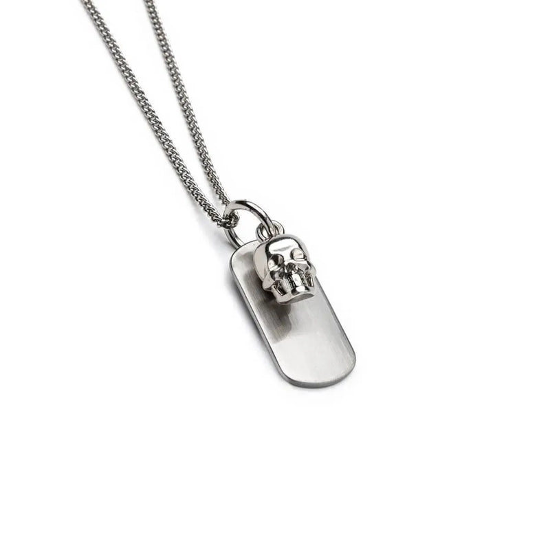 Colar Skully de Corrente Níquel